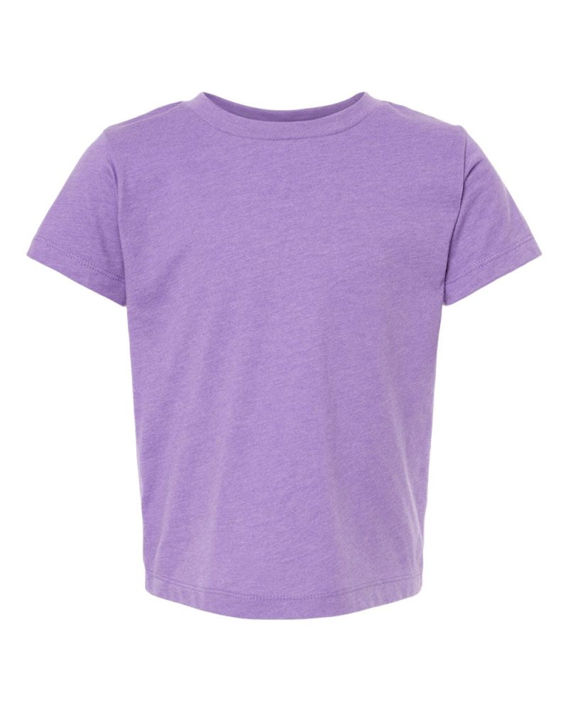 BELLA CANVAS 3001T Heather Team Purple Front High