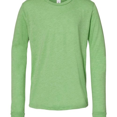 BELLA CANVAS 3501Y Green Triblend Front High