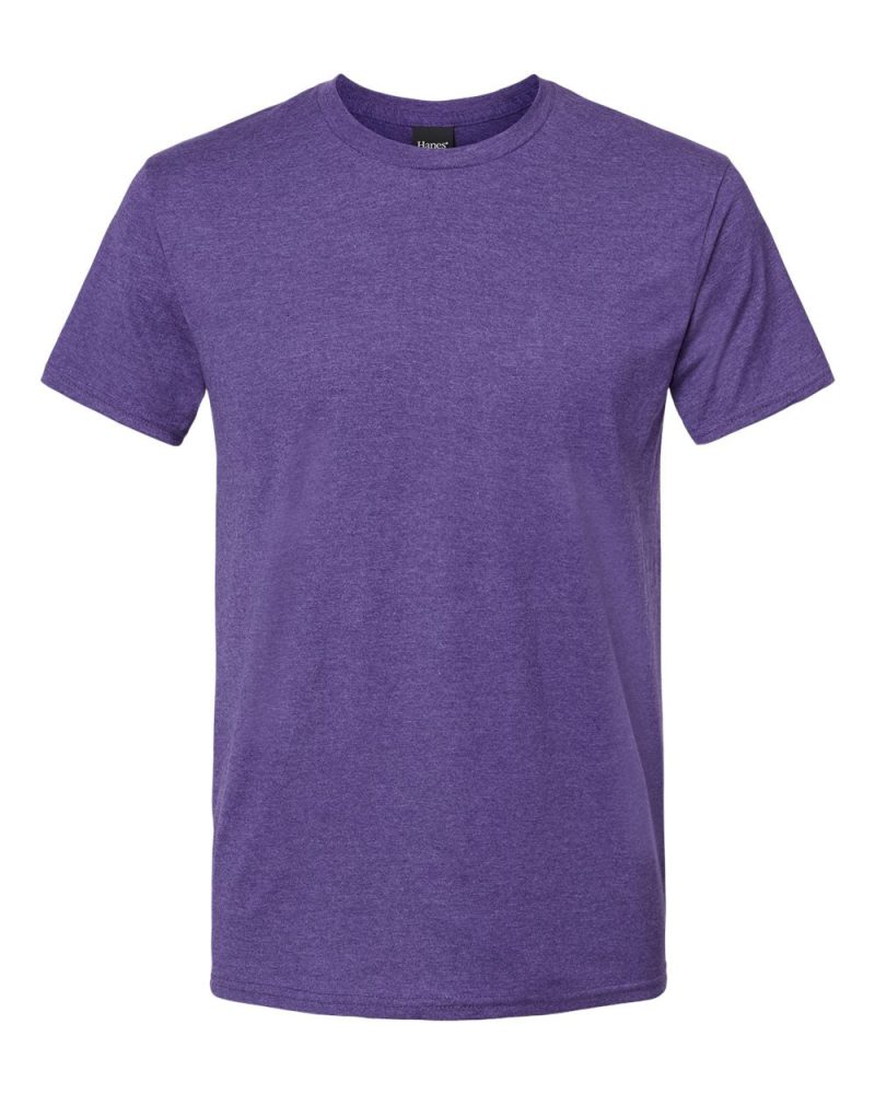 Hanes 4980 Grape Smash Heather Front High