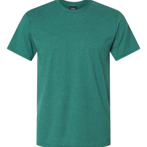 Hanes 4980 Jade Pine Heather Front High