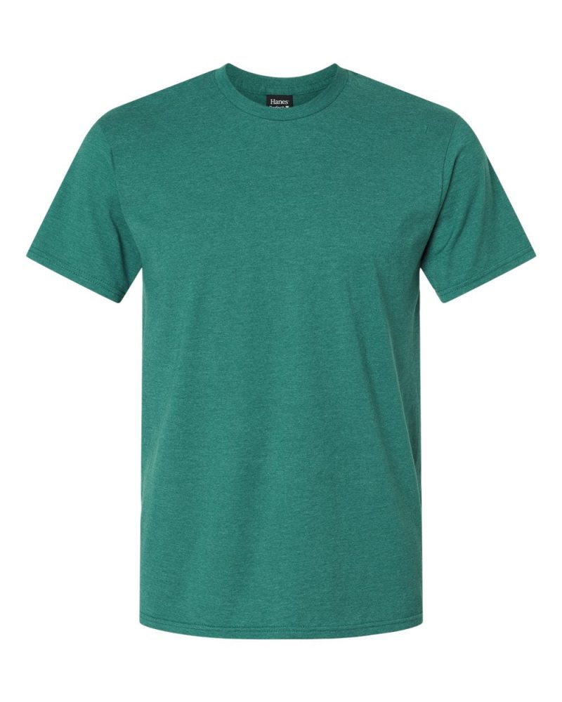 Hanes 4980 Jade Pine Heather Front High