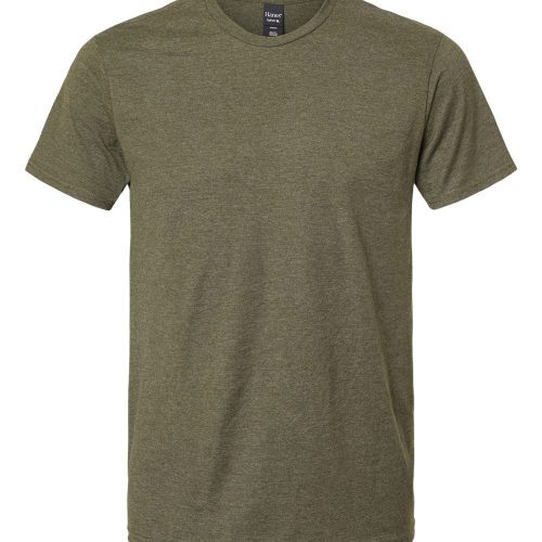 Hanes 4980 Military Green Heather Front High