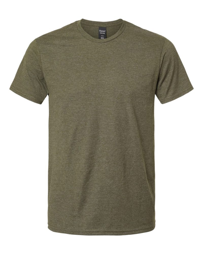 Hanes 4980 Military Green Heather Front High