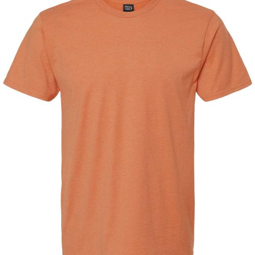 Hanes 4980 Pumpkin Heather Front High