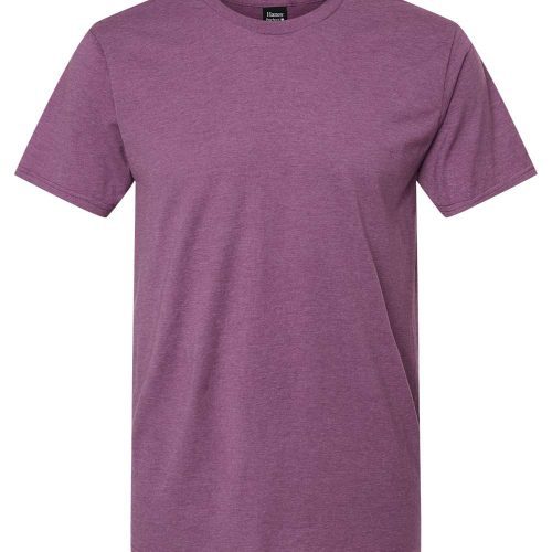 Hanes 4980 Purple Rain Heather Front High