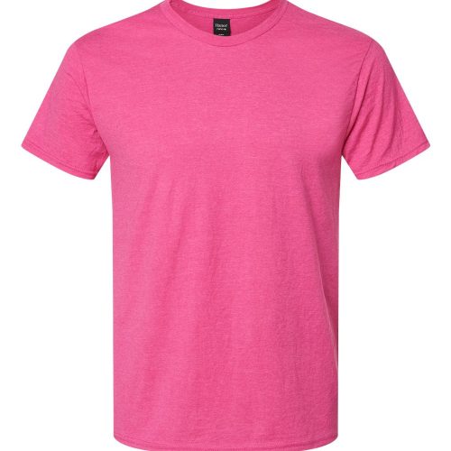 Hanes 4980 Wow Pink Heather Front High