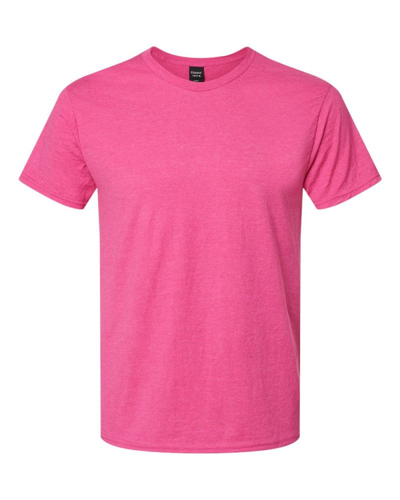 Hanes 4980 Wow Pink Heather Front High