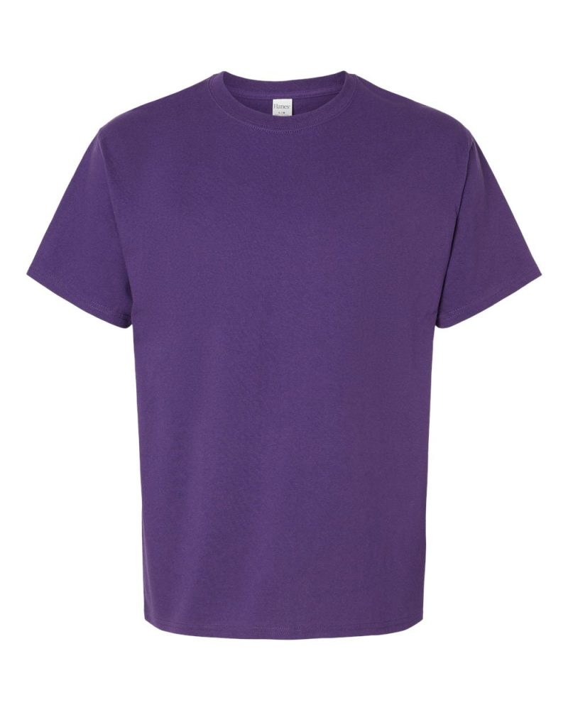 Hanes 5280 Athletic Purple Front High