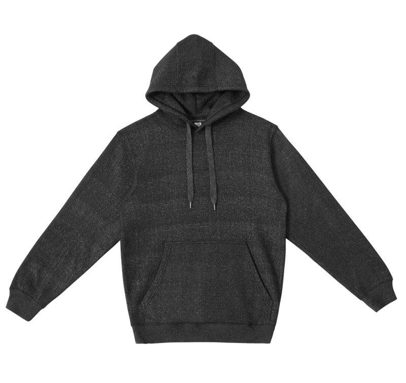 LS11001 Flat Nantucket Pullover Hoodie Black Front