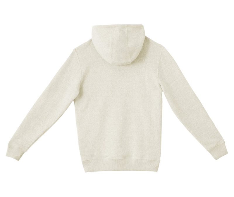 LS11001 Flat Nantucket Pullover Hoodie Latte Back