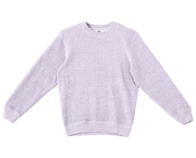 LS11004 Flat Nantucket Crewneck Sweatshirt Ice Purple Front