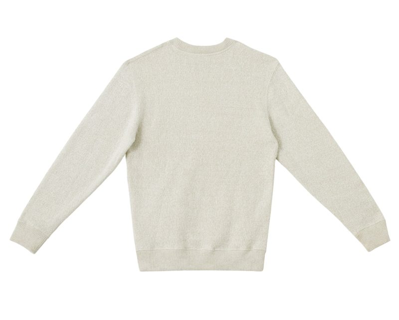 LS11004 Flat Nantucket Crewneck Sweatshirt Latte Back