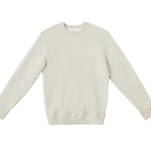 LS11004 Flat Nantucket Crewneck Sweatshirt Latte Front