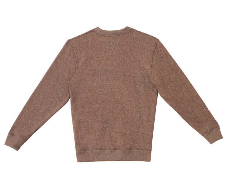 LS11004 Flat Nantucket Crewneck Sweatshirt Terra Brown Back