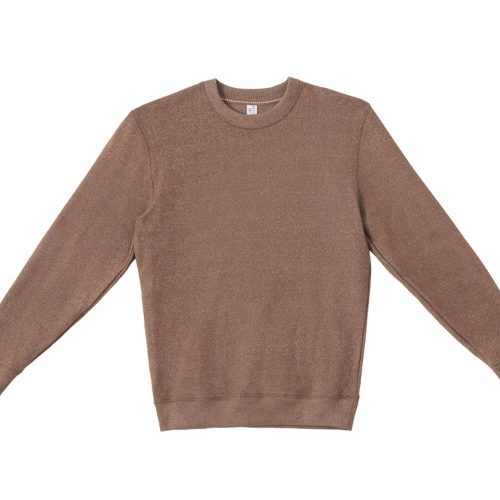 LS11004 Flat Nantucket Crewneck Sweatshirt Terra Brown Front