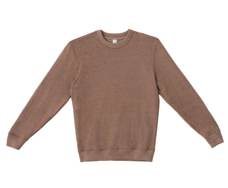 LS11004 Flat Nantucket Crewneck Sweatshirt Terra Brown Front