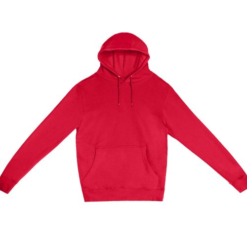 LS14001 Flat Premium Pullover Hoodie Cardinal Front