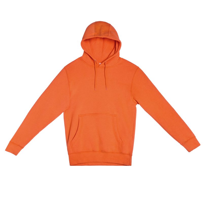 LS14001 Flat Premium Pullover Hoodie Carrot Front