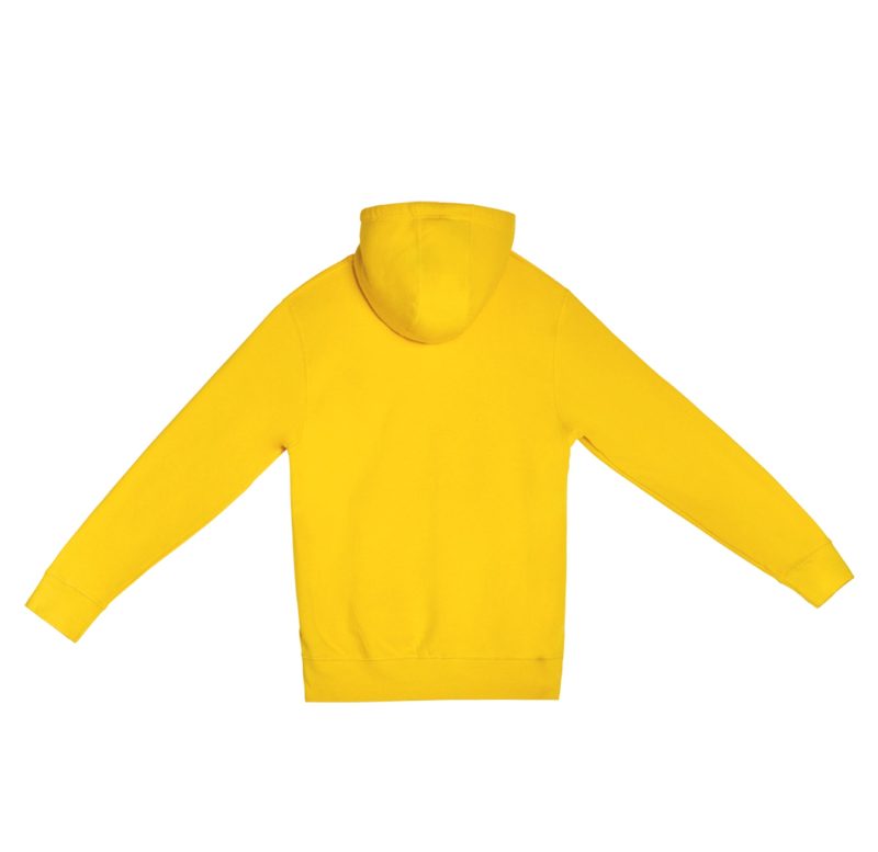 LS14001 Flat Premium Pullover Hoodie Lemon Back