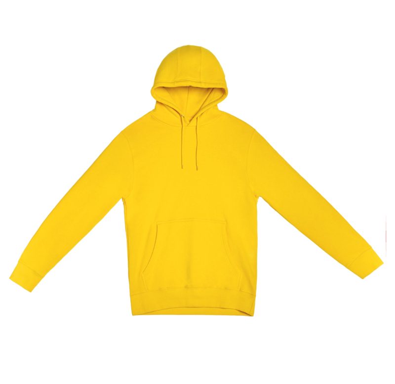 LS14001 Flat Premium Pullover Hoodie Lemon Front