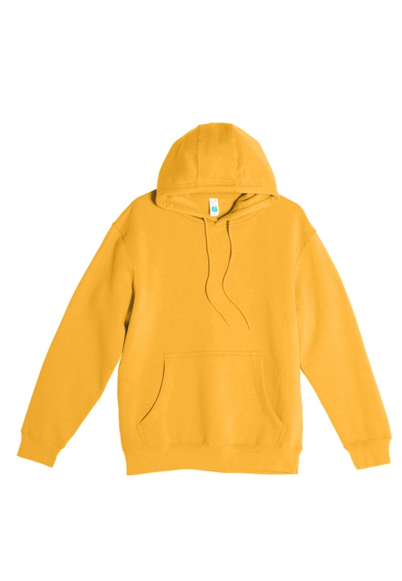 LS14001 Flat Premium Pullover Hoodie Mustard Front