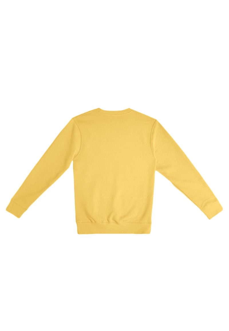 LS14004 Flat Premium Crewneck Sweatshirt Antique Gold Back