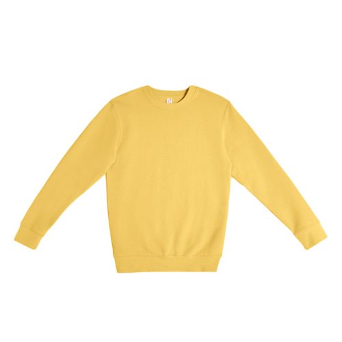 LS14004 Flat Premium Crewneck Sweatshirt Antique Gold Front