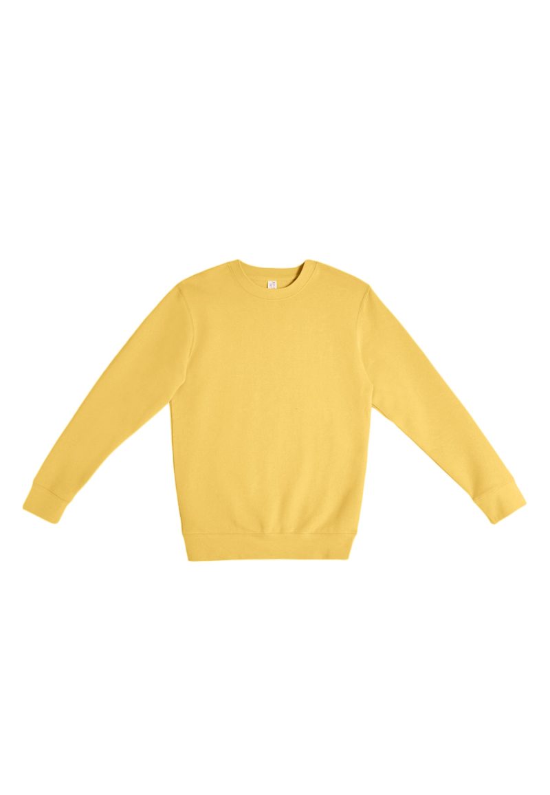 LS14004 Flat Premium Crewneck Sweatshirt Antique Gold Front