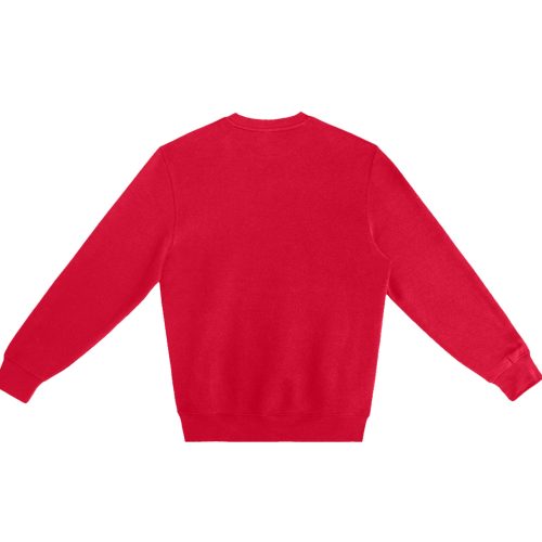 LS14004 Flat Premium Crewneck Sweatshirt Cardinal Back