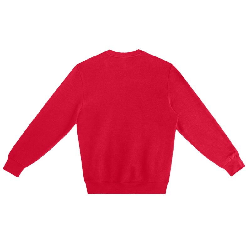 LS14004 Flat Premium Crewneck Sweatshirt Cardinal Back