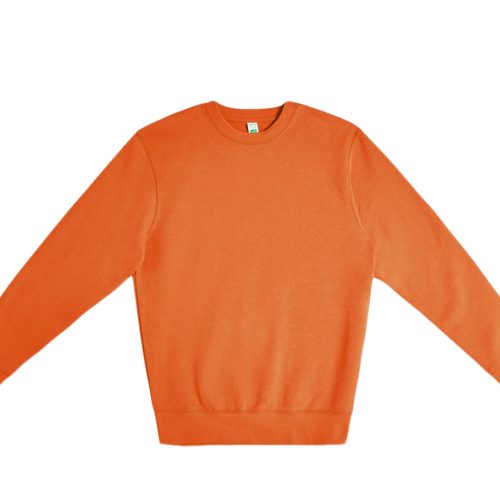 LS14004 Flat Premium Crewneck Sweatshirt Carrot Front