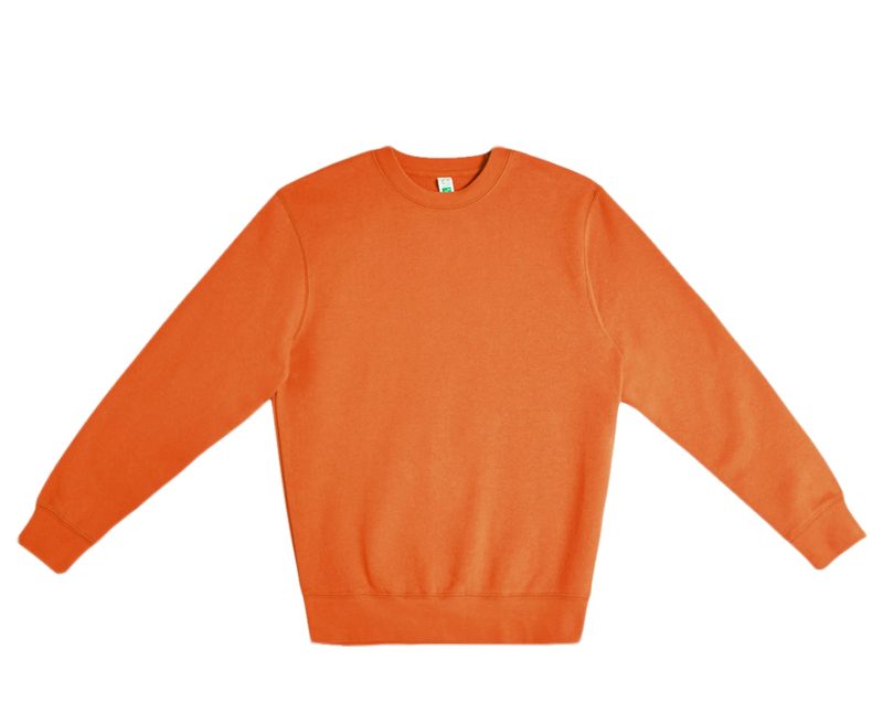 LS14004 Flat Premium Crewneck Sweatshirt Carrot Front