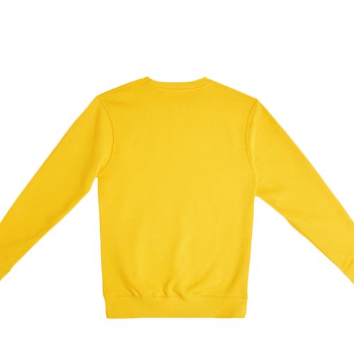 LS14004 Flat Premium Crewneck Sweatshirt Lemon Back