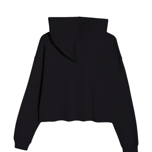 Lane Seven LS12000 Flat Crop Hoodie Black Back scaled 1