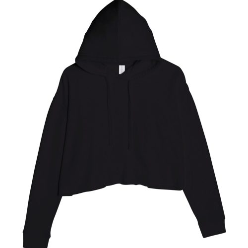 Lane Seven LS12000 Flat Crop Hoodie Black Front scaled 1