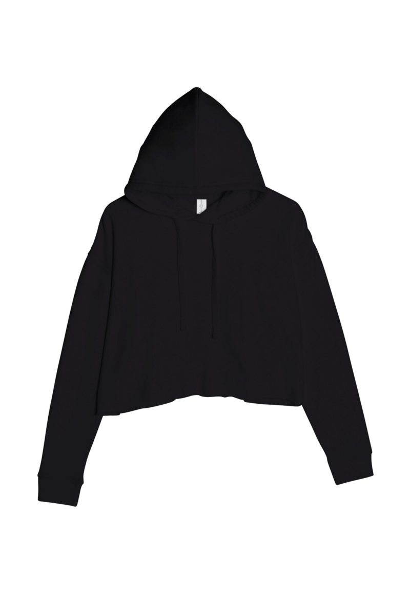 Lane Seven LS12000 Flat Crop Hoodie Black Front scaled 1