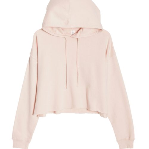 Lane Seven LS12000 Flat Crop Hoodie Pale Pink Front scaled 1