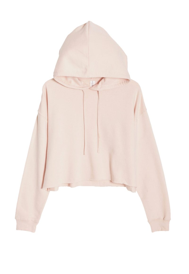 Lane Seven LS12000 Flat Crop Hoodie Pale Pink Front scaled 1