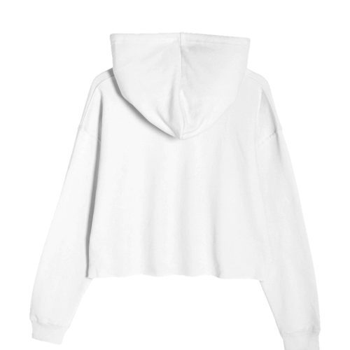 Lane Seven LS12000 Flat Crop Hoodie White Back scaled 1