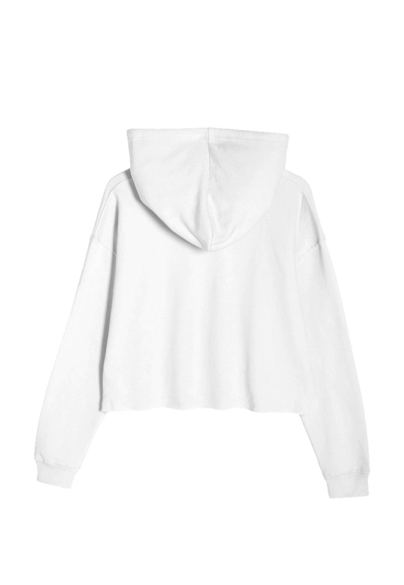 Lane Seven LS12000 Flat Crop Hoodie White Back scaled 1