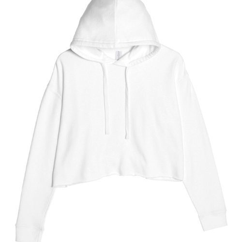 Lane Seven LS12000 Flat Crop Hoodie White Front scaled 1