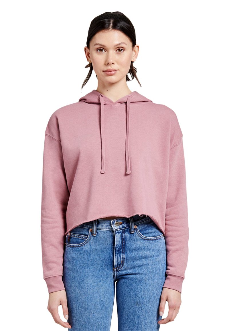 Lane Seven LS12000 W Crop Hoodie Mauve Front scaled 1