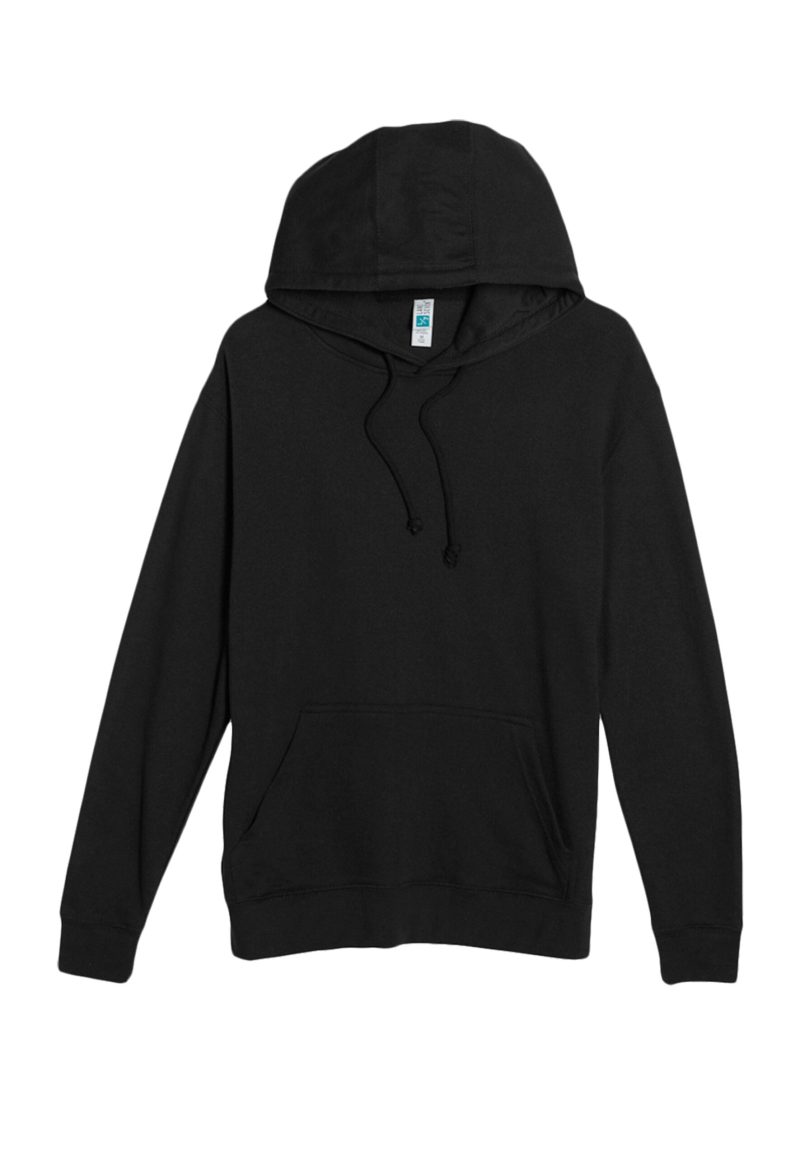 Lane Seven LS13001 Flat French Terry Hoodie Black Front scaled 1