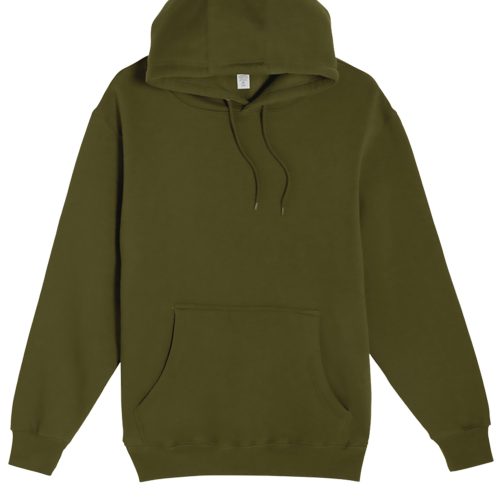 Lane Seven LS14001 Flat Premium Pullover Hoodie Army Green Front