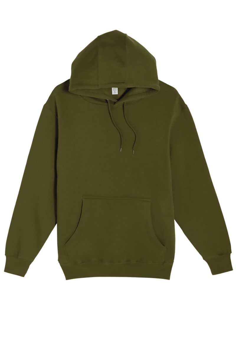 Lane Seven LS14001 Flat Premium Pullover Hoodie Army Green Front