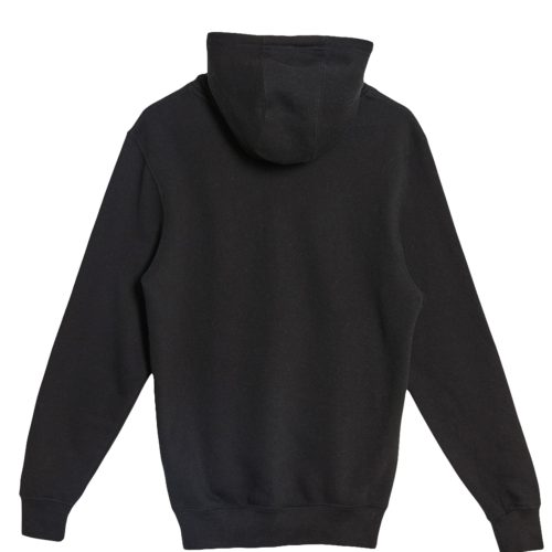 Lane Seven LS14001 Flat Premium Pullover Hoodie Black Back scaled 1