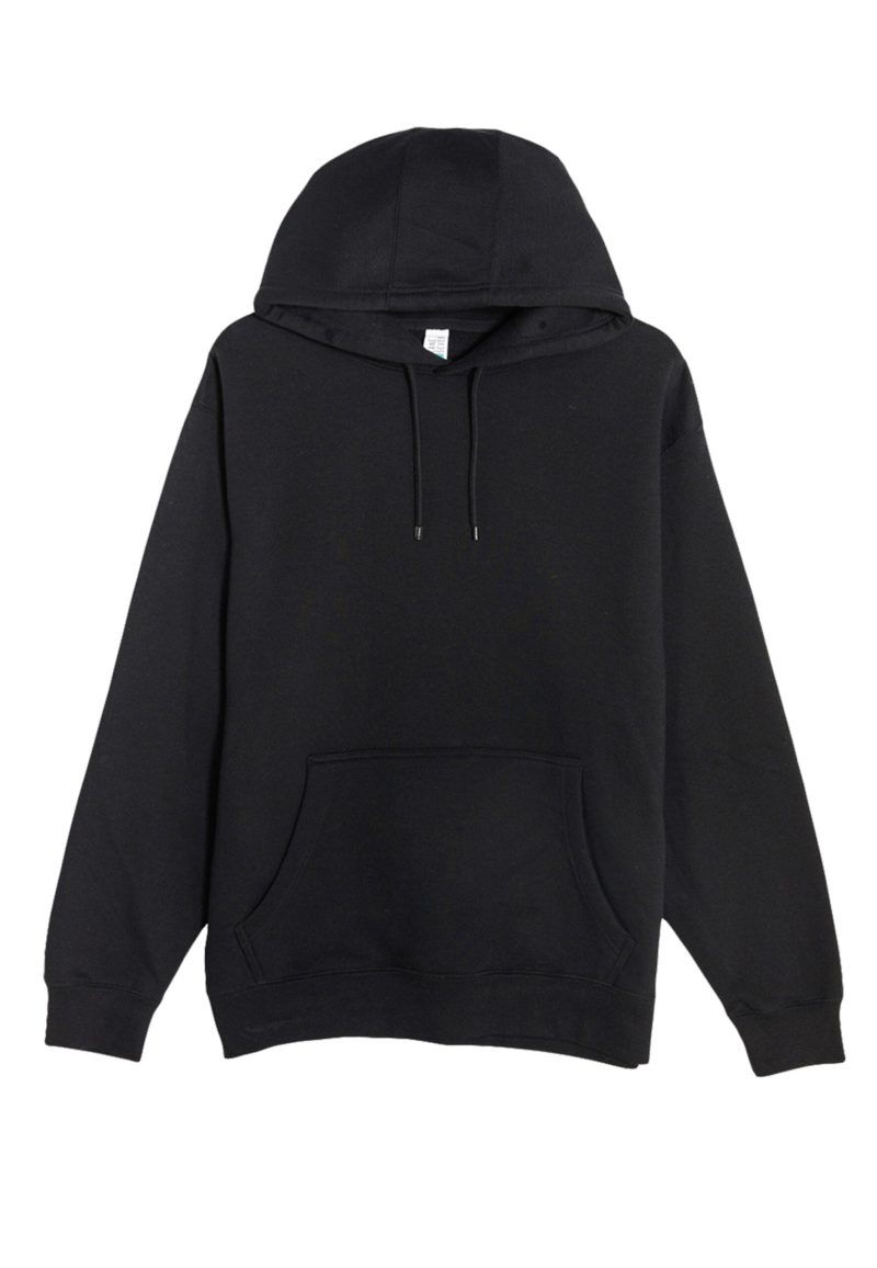 Lane Seven LS14001 Flat Premium Pullover Hoodie Black Front scaled 1