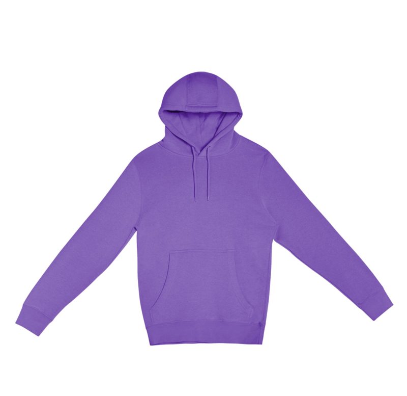 Lane Seven LS14001 Flat Premium Pullover Hoodie Purple Front