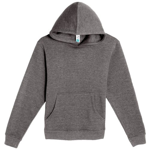 Lane Seven LS14001YH Flat Premium Youth Pullover Hoodie Charcoal Heather Front scaled 1