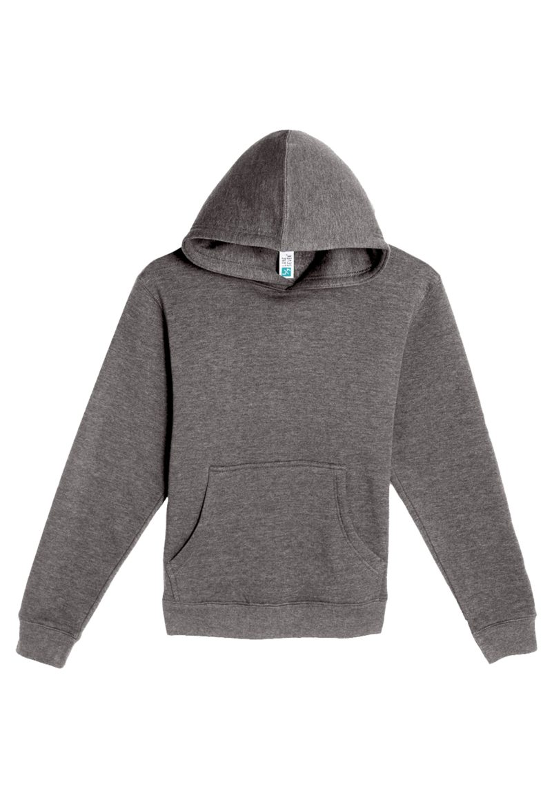 Lane Seven LS14001YH Flat Premium Youth Pullover Hoodie Charcoal Heather Front scaled 1